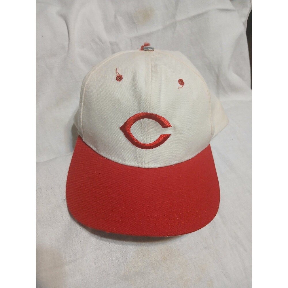 Vintage 80's New Era Cincinnati Reds Baseball Cap Major League Pro Model Wool.